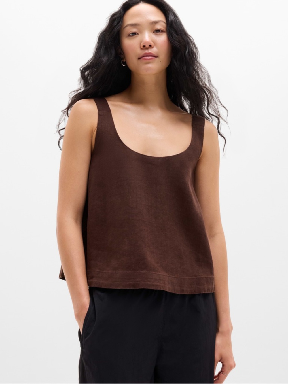 Retreat Linen Tank - Woodland